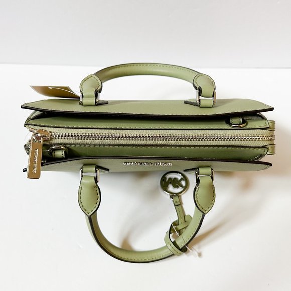 Michael Kors Sheila Small MINI Satchel Shoulder Crossbody Bag Light Sage - Picture 9 of 13
